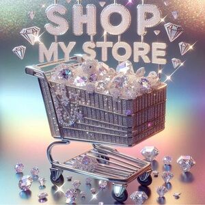 Sparkling Diamond Shopping Cart Decor